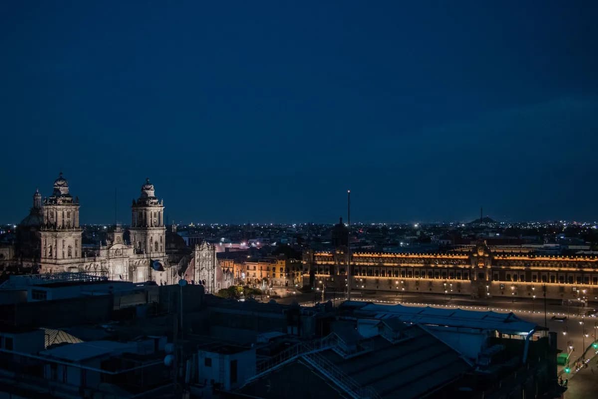 The Mexico City skyline at dusk