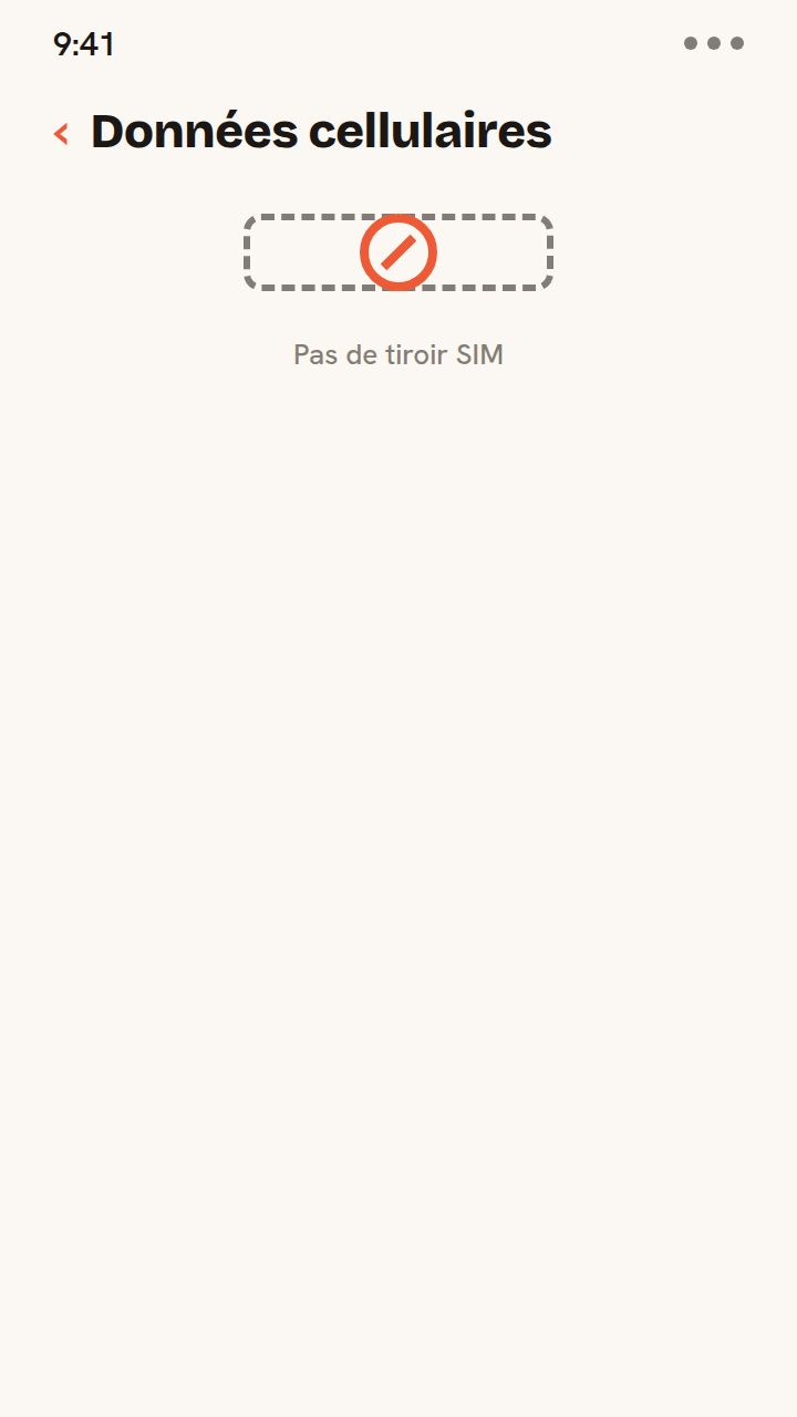 Animation montrant un iPhone uniquement eSIM sans tiroir SIM physique, puis une liste de forfaits cellulaires contenant deux profils eSIM à la fois : ta ligne principale et Zwitchy Travel.