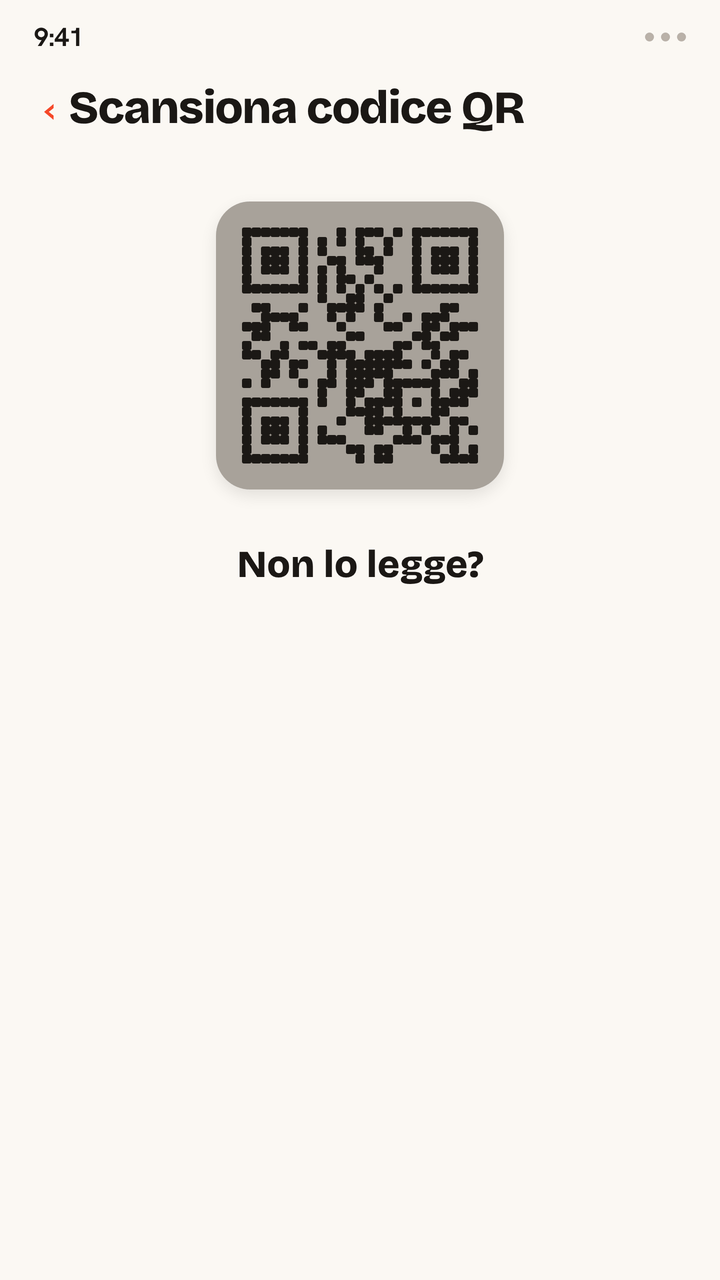 Animazione con le soluzioni per un codice QR eSIM Zwitchy che non viene letto: porta la luminosità dello schermo al massimo, mostra il codice ingrandito su un altro schermo e, se ancora non funziona, inserisci i dati manualmente.