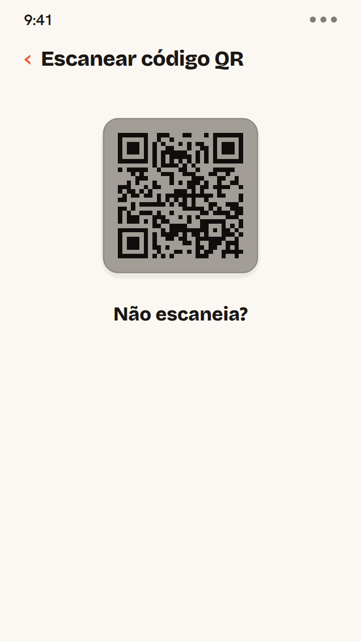 Animação com soluções para um código QR de eSIM da Zwitchy que não escaneia: coloque o brilho da tela no máximo, abra o código maior em uma segunda tela e, se ainda não escanear, insira os dados manualmente.