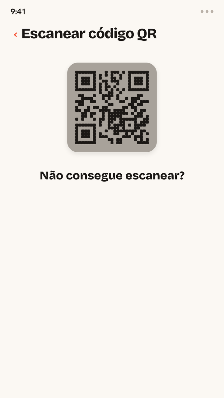 Animação com as soluções para um código QR de eSIM da Zwitchy que não é lido: aumente o brilho da tela ao máximo, abra o código maior em outra tela e, se mesmo assim não funcionar, insira os dados manualmente.