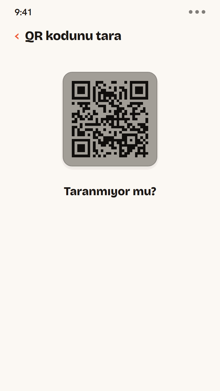Taranmayan bir Zwitchy eSIM QR kodu için çözümlerin animasyonu: ekran parlaklığını sonuna aç, kodu ikinci bir ekranda daha büyük göster ve hâlâ taranmıyorsa bilgileri manuel gir.