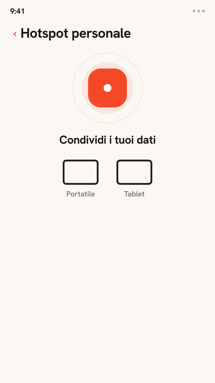 Animazione in cui l'hotspot personale di un telefono trasmette la connessione dati Zwitchy a un laptop e a un tablet, che si collegano a loro volta, condividendo i dati di una eSIM tra più dispositivi.