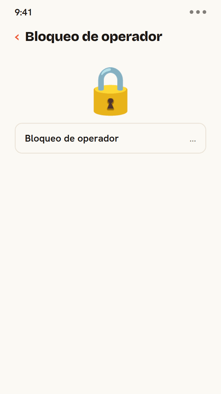 Animación del ajuste Bloqueo de operador de un teléfono: un candado se abre y el estado indica «Sin restricciones de SIM», confirmando que el teléfono está liberado y listo para una eSIM de viaje.