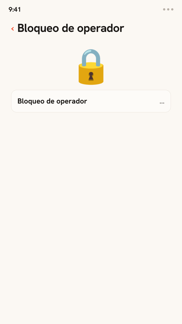 Animación del ajuste Bloqueo de operador de un teléfono: un candado se abre y el estado indica «Sin restricciones de SIM», confirmando que el teléfono está liberado y listo para una eSIM de viaje.